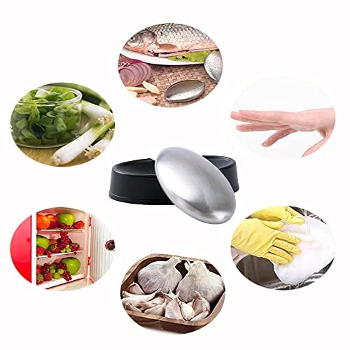 WondMall 5-Pack Stainless Steel Bar Soap – Odor Removing Metal Soap for Hands, Eliminates Onion, Garlic, Fish Smells Avelisse