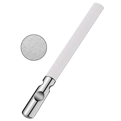 ZIZZON Professional Stainless Steel Nail Files Double Sided - Heavy Duty Reusable Manicure Filer for Natural Nails, Home Salon or Travel