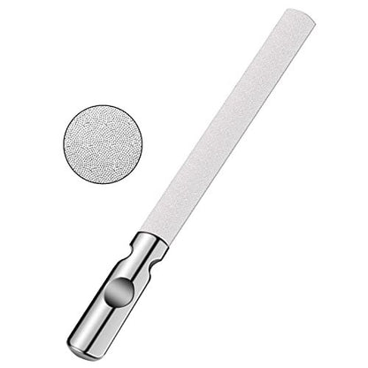 ZIZZON Professional Stainless Steel Nail Files Double Sided - Heavy Duty Reusable Manicure Filer for Natural Nails, Home Salon or Travel