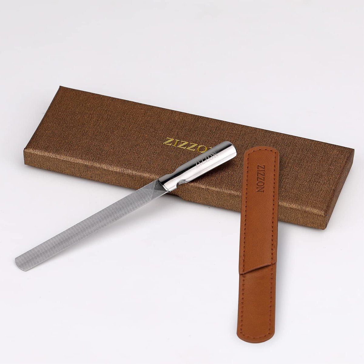 ZIZZON Professional Stainless Steel Nail Files Double Sided - Heavy Duty Reusable Manicure Filer for Natural Nails, Home Salon or Travel - görsel 11