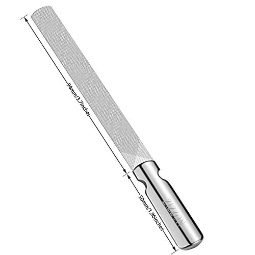 ZIZZON Professional Stainless Steel Nail Files Double Sided - Heavy Duty Reusable Manicure Filer for Natural Nails, Home Salon or Travel - görsel 8
