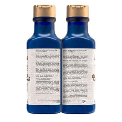 Maui Moisture Nourish & Moisture + Coconut Milk Shampoo and Conditioner Set - Hydrate and Detangle Curly Hair, Lightweight Daily Moisturizing, Vegan, Silicone & Paraben-Free, 13 Fl Oz Each
