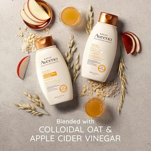 Aveeno Apple Cider Vinegar Shampoo & Conditioner Set – Daily Clarifying & Soothing Scalp Care for Oily & Dull Hair, 2 x 12 fl. oz - görsel 10