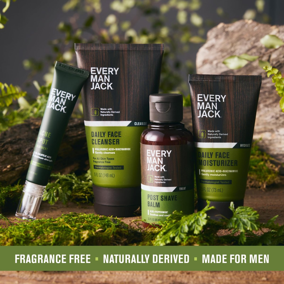 Every Man Jack Hydrating Face Wash for Men with Hyaluronic Acid & Niacinamide – Gently Removes Dirt and Oil, Revives Dry, Dull Skin – 5 fl oz (2 Pack) - görsel 10