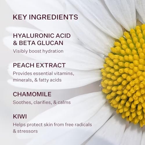 Peach & Lily Glass Skin Water-Gel Moisturizer - Lightweight Hyaluronic Acid Face Moisturizer with Chamomile, Kiwi & Peach - Vegan & Cruelty-Free Korean Beauty Avelisse