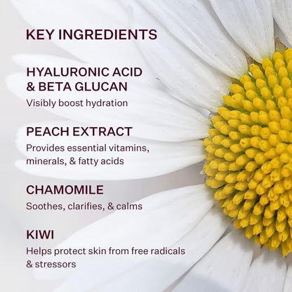 Peach & Lily Glass Skin Water-Gel Moisturizer - Lightweight Hyaluronic Acid Face Moisturizer with Chamomile, Kiwi & Peach - Vegan & Cruelty-Free Korean Beauty Avelisse