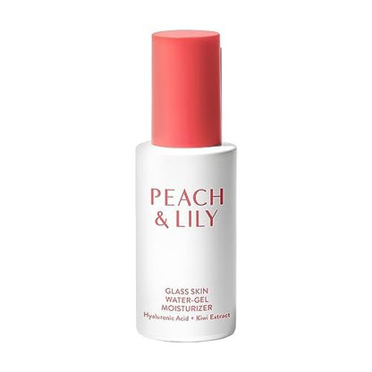Peach & Lily Glass Skin Water-Gel Moisturizer - Lightweight Hyaluronic Acid Face Moisturizer with Chamomile, Kiwi & Peach - Vegan & Cruelty-Free Korean Beauty Avelisse