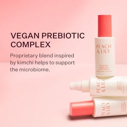 Peach & Lily Glass Skin Water-Gel Moisturizer - Lightweight Hyaluronic Acid Face Moisturizer with Chamomile, Kiwi & Peach - Vegan & Cruelty-Free Korean Beauty Avelisse