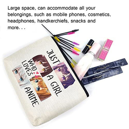 Just a Gir Who Really Loves Anime - Travel Cosmetic Bag | LANBAIHE Avelisse