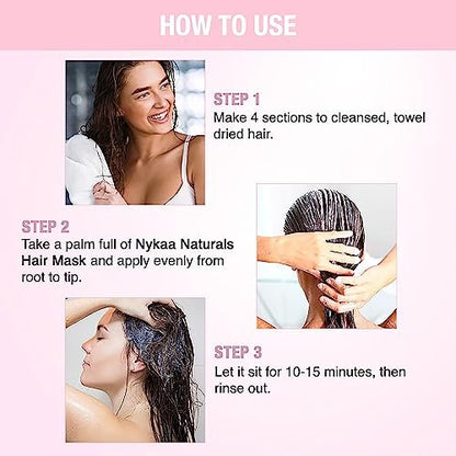 Nykaa Naturals Apple Cider Vinegar & Ginger Hair Mask – Anti-Dandruff, Clarifying Shine Mask for All Hair Types (6.76 oz)