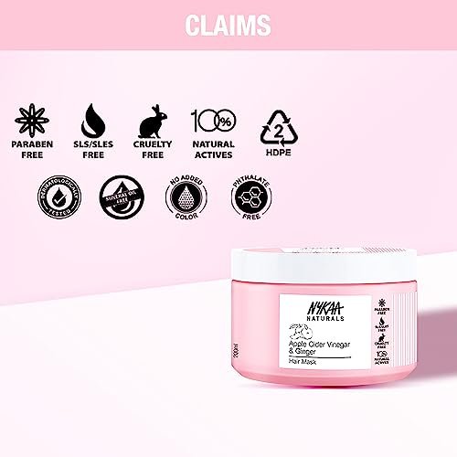 Nykaa Naturals Apple Cider Vinegar & Ginger Hair Mask – Anti-Dandruff, Clarifying Shine Mask for All Hair Types (6.76 oz) - görsel 15