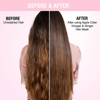 Nykaa Naturals Apple Cider Vinegar & Ginger Hair Mask – Anti-Dandruff, Clarifying Shine Mask for All Hair Types (6.76 oz)