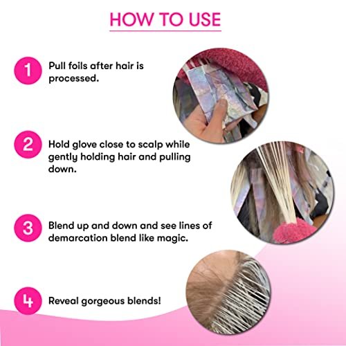 FRAMAR Bleach Blender Microfiber Gloves for Hair Dye – 2 Pack, Pink, Extra Absorbent Hair Color Gloves for Salon & Home Use Avelisse