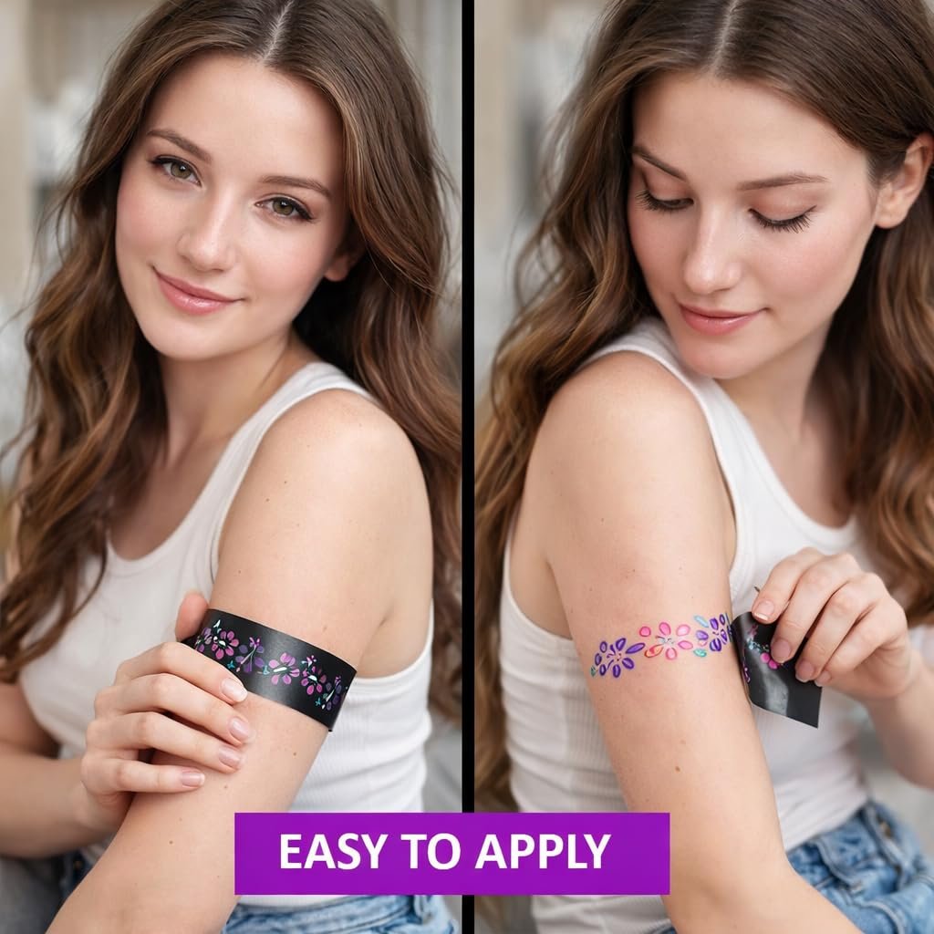 Jim&Gloria 10-Color Temporary Tattoo Pen Set with Gold and Silver - Fake Body Paint Markers for Face Painting, Party Makeup, and Creative Fun - Trendy Gift for Teens and Adults Avelisse