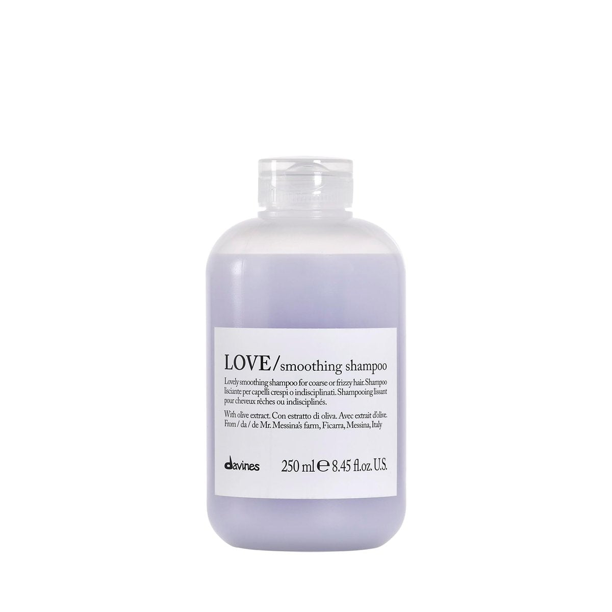 Davines LOVE Smoothing Shampoo – Anti-Frizz, Gentle Cleansing for Wavy & Coarse Hair with Olive Extract, 8.45 oz Avelisse