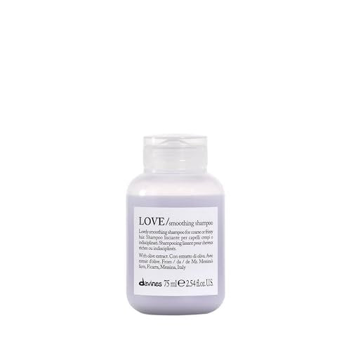 Davines LOVE Smoothing Shampoo – Anti-Frizz Gentle Cleansing for Wavy, Unruly, Coarse Hair with Olive Extract, Travel Size 2.54 Fl Oz Avelisse