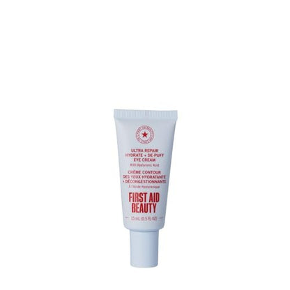 First Aid Beauty Hydrating Eye Cream with Hyaluronic Acid - 24-Hour Moisture, Smooths Fine Lines & Puffiness, Safe for Sensitive Skin, 0.5 oz