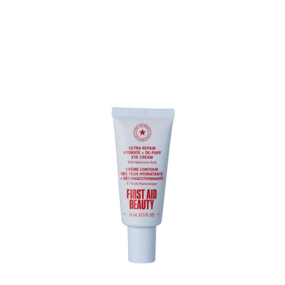 First Aid Beauty Hydrating Eye Cream with Hyaluronic Acid - 24-Hour Moisture, Smooths Fine Lines & Puffiness, Safe for Sensitive Skin, 0.5 oz