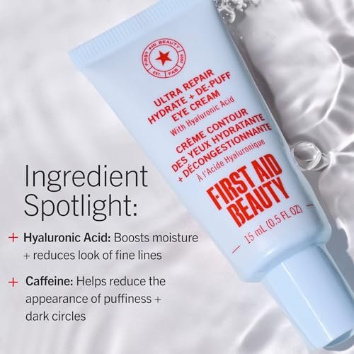First Aid Beauty Hydrating Eye Cream with Hyaluronic Acid - 24-Hour Moisture, Smooths Fine Lines & Puffiness, Safe for Sensitive Skin, 0.5 oz - görsel 12