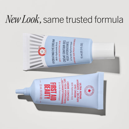 First Aid Beauty Hydrating Eye Cream with Hyaluronic Acid - 24-Hour Moisture, Smooths Fine Lines & Puffiness, Safe for Sensitive Skin, 0.5 oz