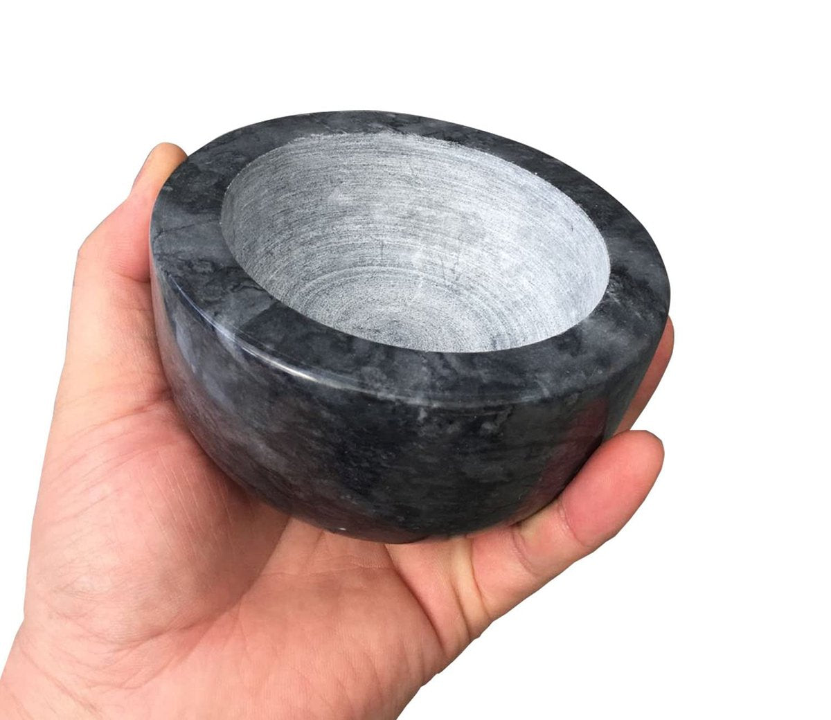 Yepmlrt Handcrafted Black Marble Shaving Bowl - Lather Mug with Interior Grooves for Rich Shaving Soap Lather - görsel 7