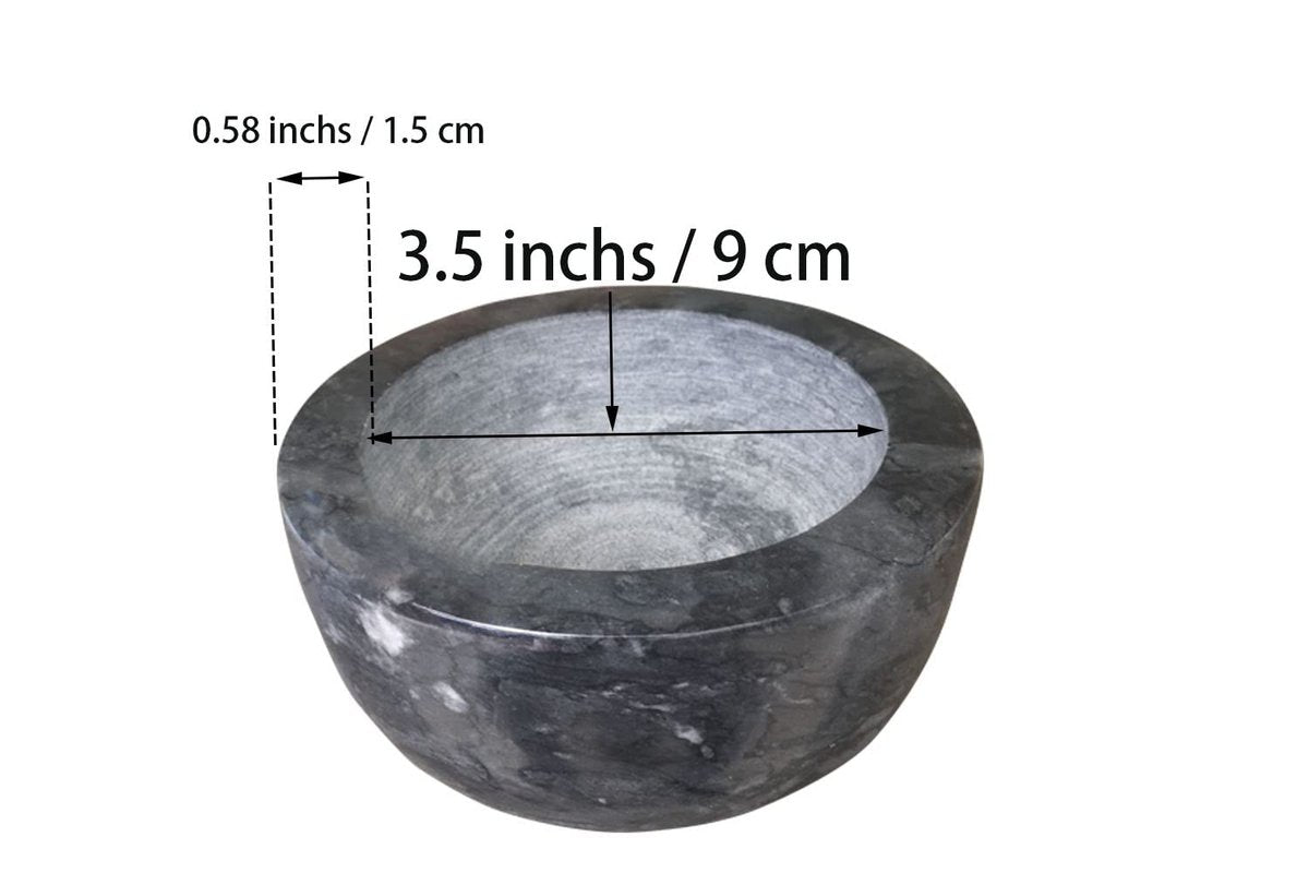 Yepmlrt Handcrafted Black Marble Shaving Bowl - Lather Mug with Interior Grooves for Rich Shaving Soap Lather - görsel 5