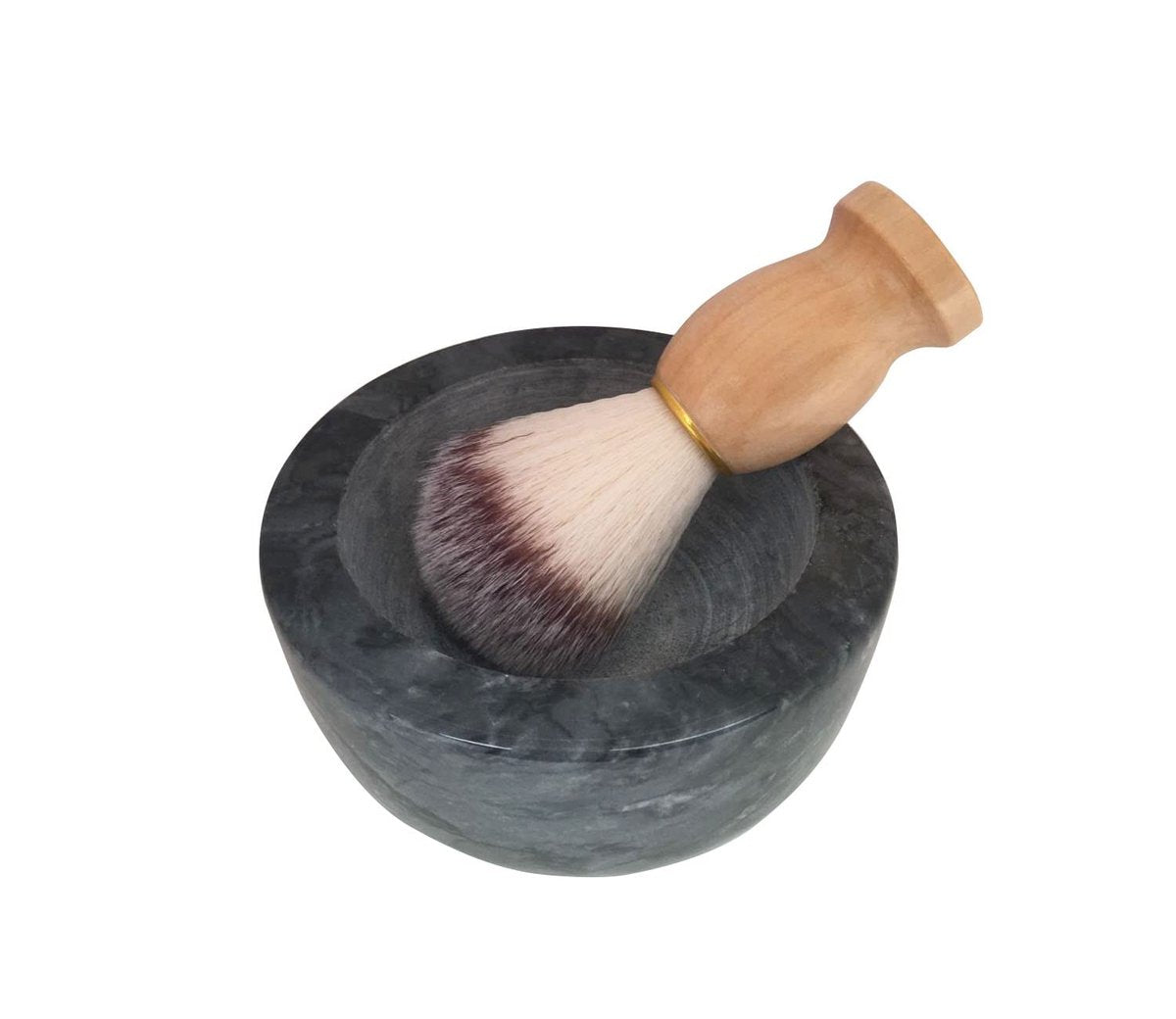 Yepmlrt Handcrafted Black Marble Shaving Bowl - Lather Mug with Interior Grooves for Rich Shaving Soap Lather - görsel 9