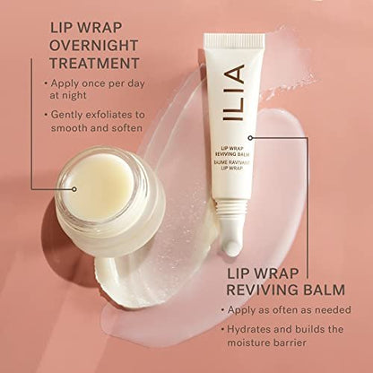 ILIA Lip Wrap Reviving Balm – Hydrating, Smoothing, Plumping Lip Treatment with Hyaluronic Acid & Sea Succulent (Lucid Clear, 0.23 oz) Avelisse