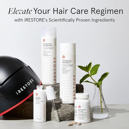 iRESTORE Biotin Hair Conditioner for Damaged Dry Hair - Volumizing & Thickening Conditioner with Ginseng & Argan Oil, Moisturizing for Fine Hair Growth, Pairs with Hair Loss Shampoo Avelisse
