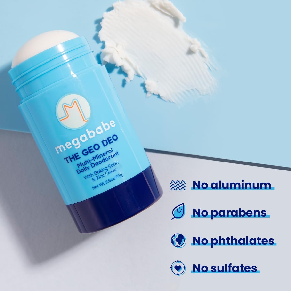 Megababe Daily Deodorant - The Geo Deo with 72-Hour Odor Protection, Aluminum-Free, All Natural, 2.6 oz - görsel 8