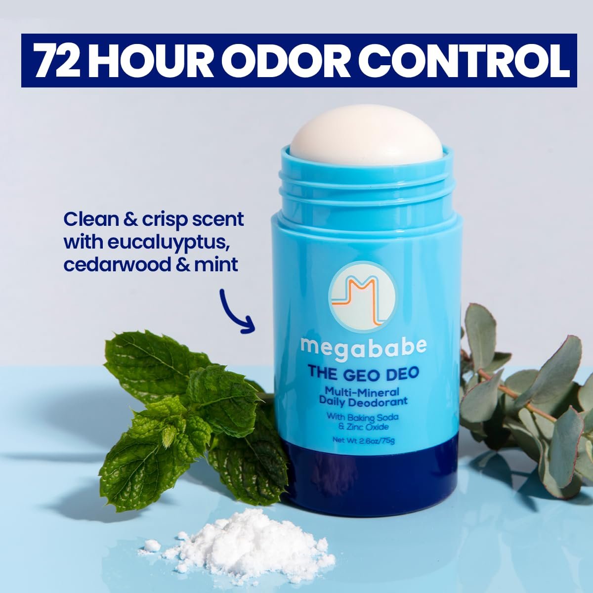 Megababe Daily Deodorant - The Geo Deo with 72-Hour Odor Protection, Aluminum-Free, All Natural, 2.6 oz - görsel 4