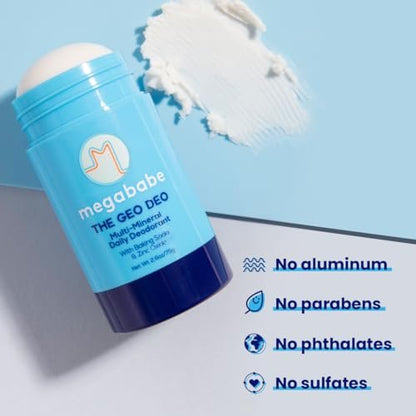 Megababe Daily Deodorant - The Geo Deo with 72-Hour Odor Protection, Aluminum-Free, All Natural, 2.6 oz