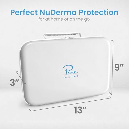 NuDerma Official Carrying Case for High Frequency Wand – Padded Travel Storage for All Attachments, Compatible with All NuDerma Models, Gray Canvas Avelisse