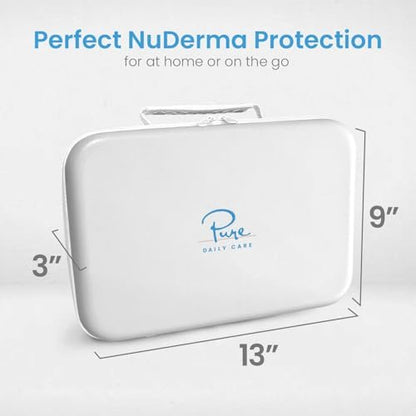 NuDerma Official Carrying Case for High Frequency Wand – Padded Travel Storage for All Attachments, Compatible with All NuDerma Models, Gray Canvas Avelisse