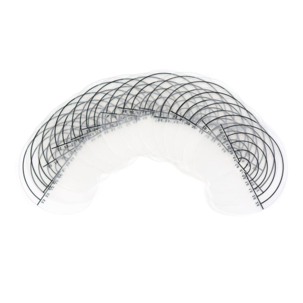 Heat Shield Guards with Graduations Round Single-hole Shield Fusion Glue Protector Templates for Hair Extensions (50 Pieces) - görsel 9