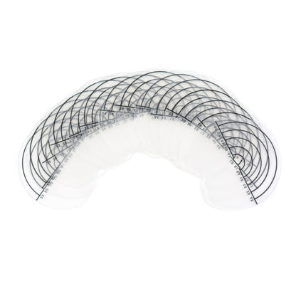 Heat Shield Guards with Graduations Round Single-hole Shield Fusion Glue Protector Templates for Hair Extensions (50 Pieces)
