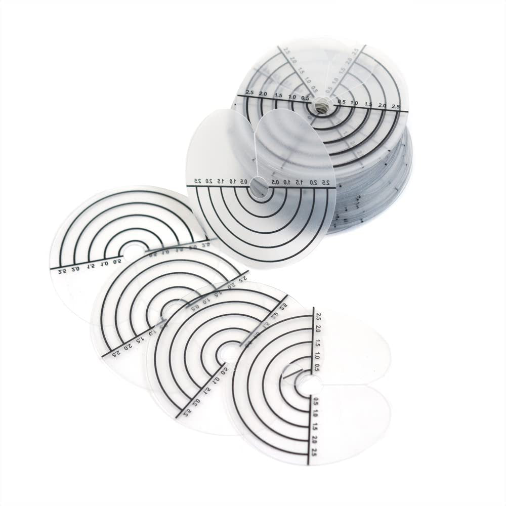 Heat Shield Guards with Graduations Round Single-hole Shield Fusion Glue Protector Templates for Hair Extensions (50 Pieces) - görsel 7