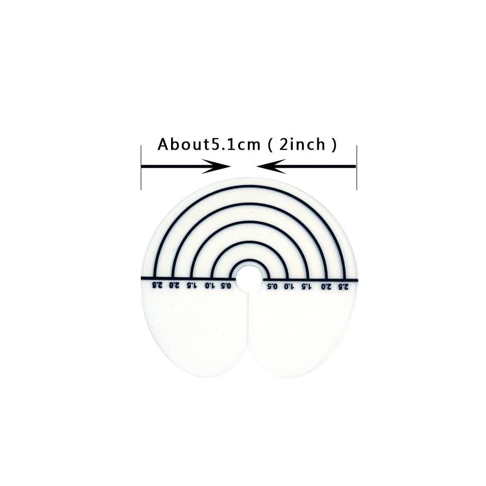 Heat Shield Guards with Graduations Round Single-hole Shield Fusion Glue Protector Templates for Hair Extensions (50 Pieces) - görsel 3