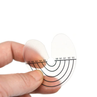 Heat Shield Guards with Graduations Round Single-hole Shield Fusion Glue Protector Templates for Hair Extensions (50 Pieces)