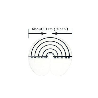 Heat Shield Guards with Graduations Round Single-hole Shield Fusion Glue Protector Templates for Hair Extensions (50 Pieces)