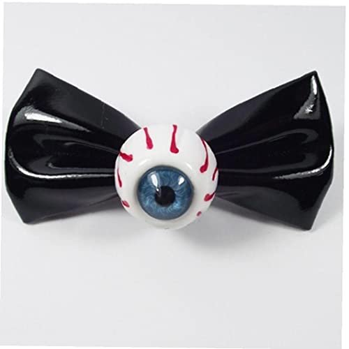 Ruluti 2pcs Eyeball Hair Bow Hair Clip Punk Bow Barrettes Hair Accessories for Girls Gift (Black) - görsel 6