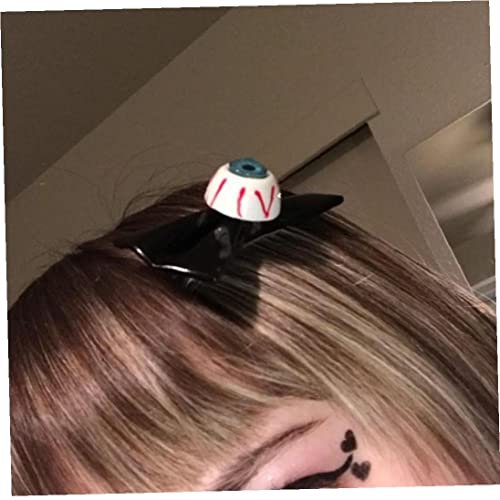 Ruluti 2pcs Eyeball Hair Bow Hair Clip Punk Bow Barrettes Hair Accessories for Girls Gift (Black) - görsel 10