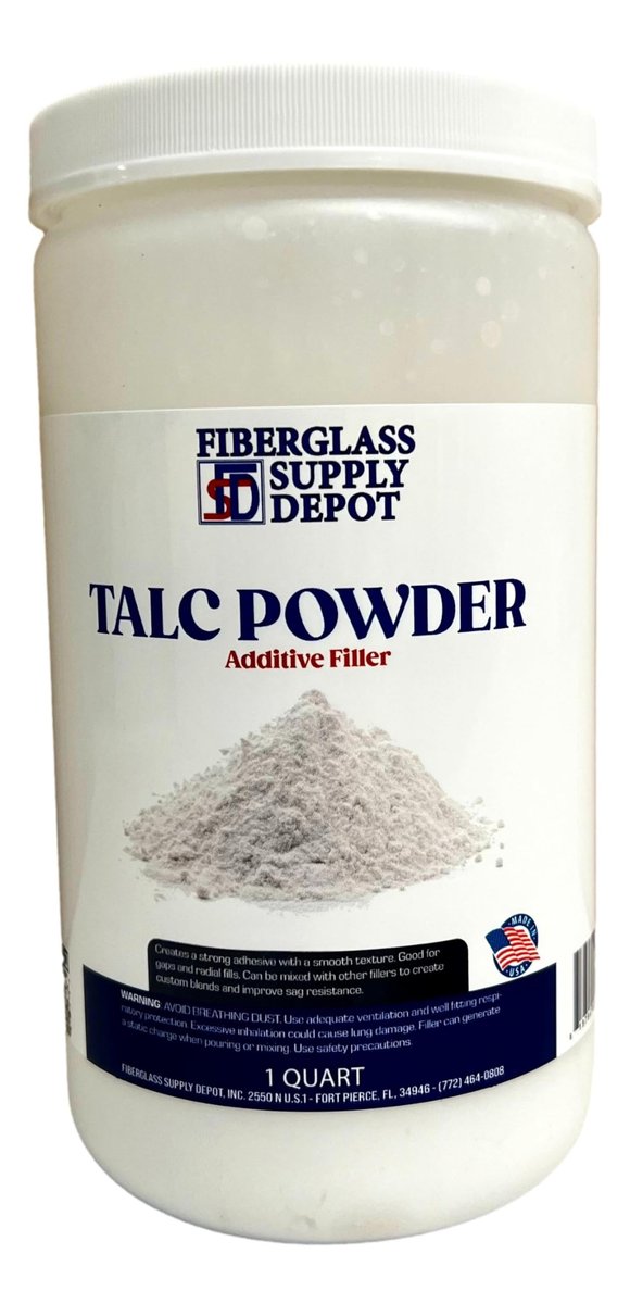 Fiberglass Supply Depot Talc Powder Additive Flour Quart - 24.69 oz for Epoxy Resin - görsel 1