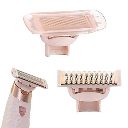 Flawless Nu Razor Replacement Heads – Rose Gold Plated Stainless Steel (2-Pack) for Finishing Touch Women's Razor