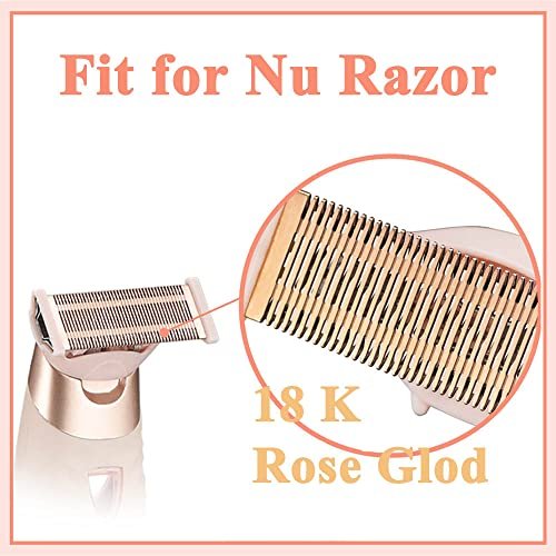 Flawless Nu Razor Replacement Heads – Rose Gold Plated Stainless Steel (2-Pack) for Finishing Touch Women's Razor - görsel 3