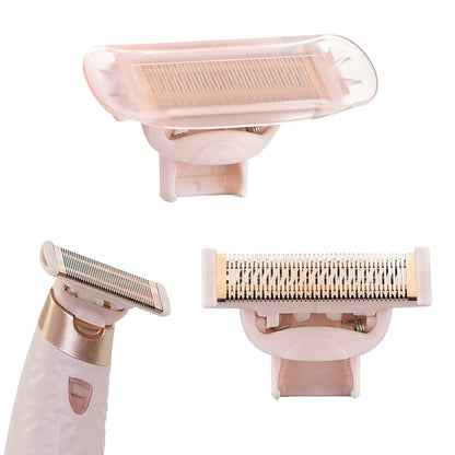 Flawless Nu Razor Replacement Heads – Rose Gold Plated Stainless Steel (2-Pack) for Finishing Touch Women's Razor