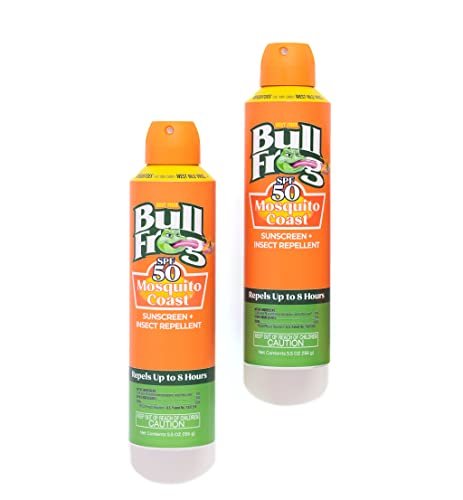 Bullfrog Mosquito Coast Sunscreen SPF 50 + Insect Repellent Continuous Spray, 5.5 oz (2-Pack) Avelisse