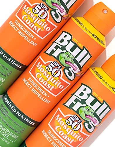 Bullfrog Mosquito Coast Sunscreen SPF 50 + Insect Repellent Continuous Spray, 5.5 oz (2-Pack) Avelisse