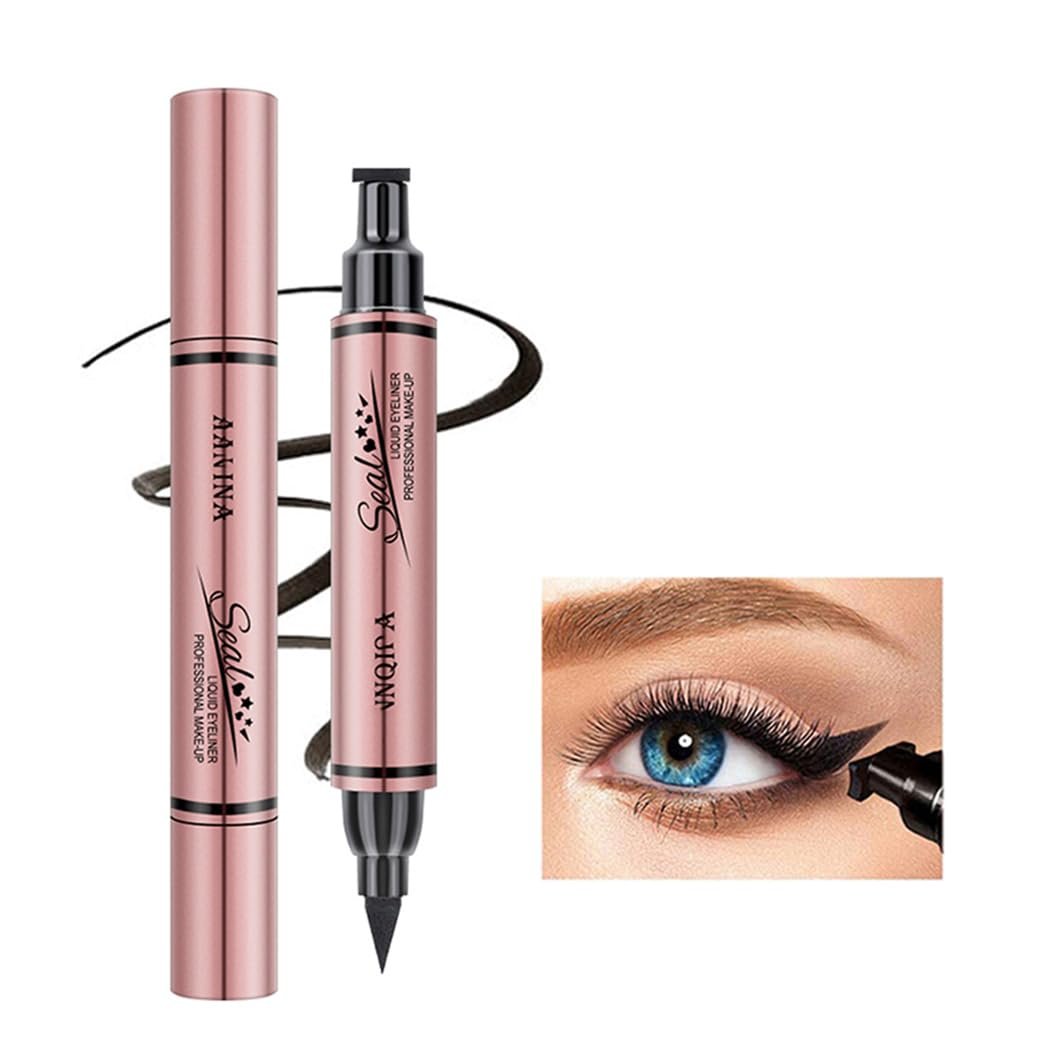 Jumbo Dual Ended Eyeliner: Liquid Black Cat Eye Stamp & Liner Pen – Waterproof & High-Capacity - görsel 1