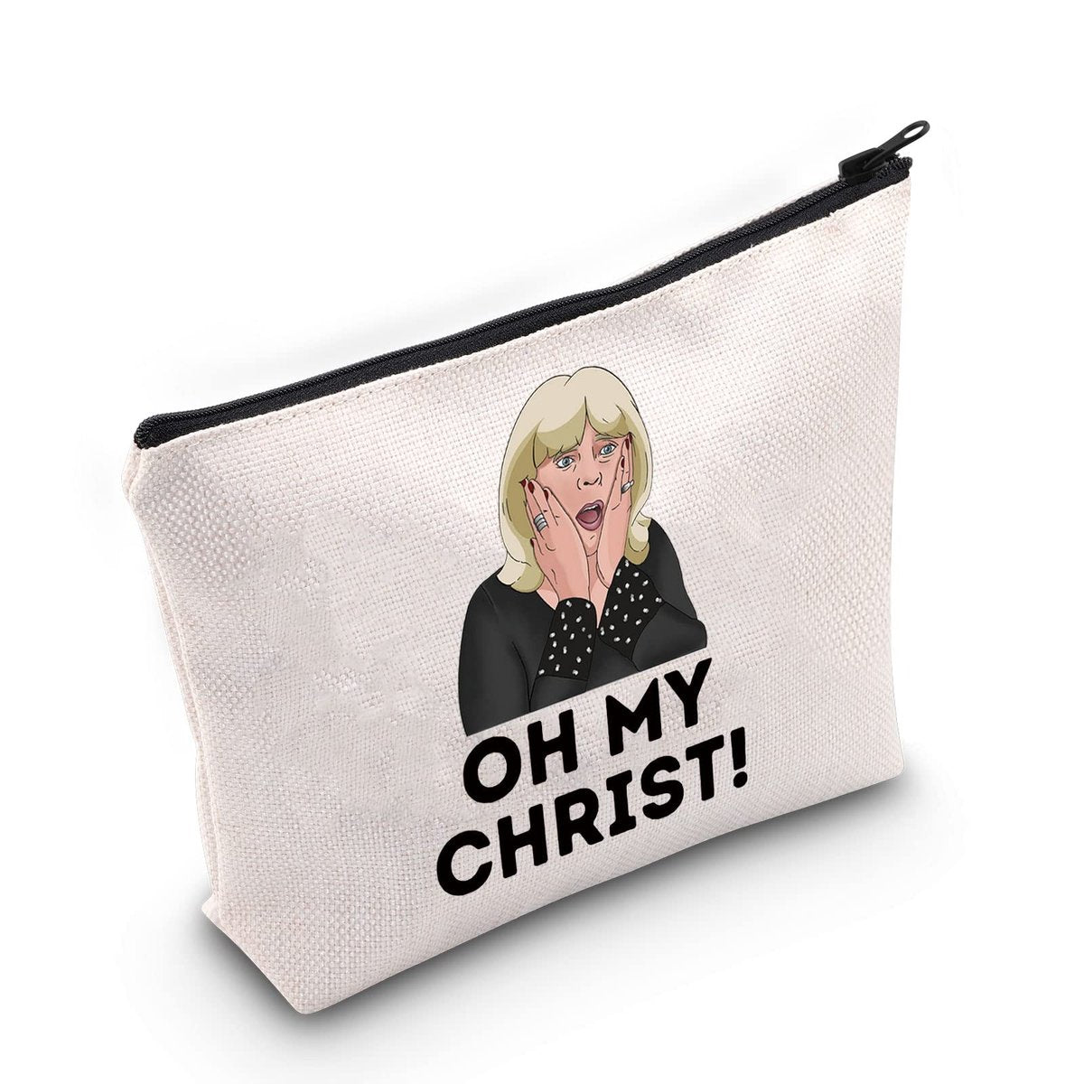 WZMPA Oh My Christ Cosmetic Bag - Canvas Makeup Pouch for Women & Girls, Gavin Stacey Inspired - görsel 1
